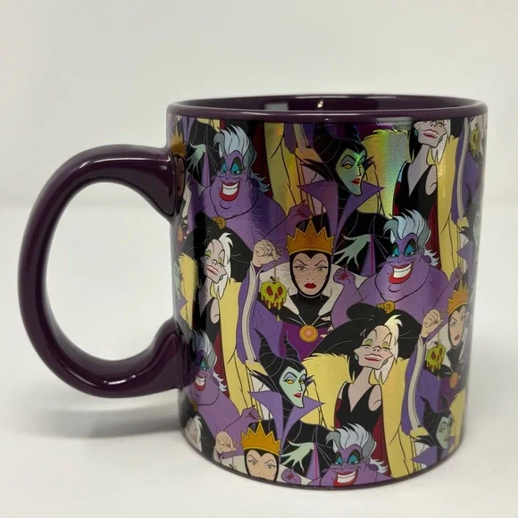 Disney Villains Mug Ursula Cruella Wicked Queen Maleficent 20 Oz Ceramic Purple - Picture 3 of 9